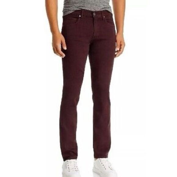 Paige mens Jeans Federal Slim Straight dark port Stretchy size 33 - Picture 3 of 11